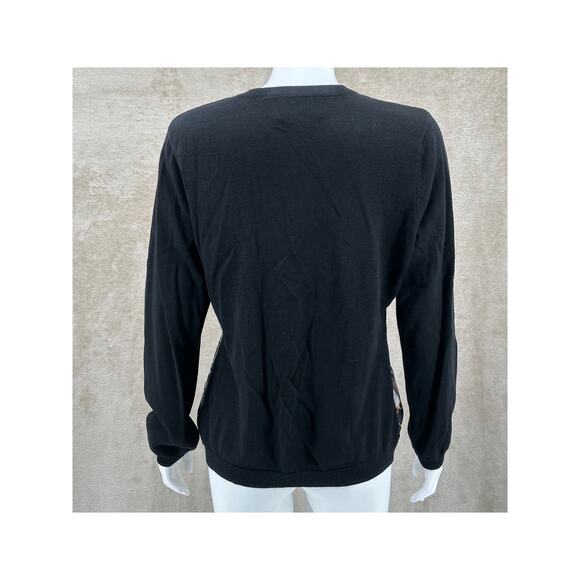 Chi by Falchi Sweater Womens Medium Silk Cashmere Knit Cardigan Quiet Luxury - Picture 5 of 12